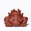 Venta directa de la fábrica Yixing, arena púrpura, sapo dorado, mineral crudo, túnica roja, juego de té hecho a mano, decoración de mesa de té para el hogar, escultura boutique