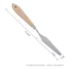 Paleta de colores para pintura artística acuarela acrílico textura herramienta de pintura cuchillo raspador pintura al óleo de acero inoxidable con mango de madera individual