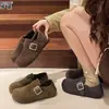 Zapatos de Mujer Cómodos de Cuero Genuino Suela Gruesa Súper Suave Con Terciopelo Cubiertos Completamente Estilo Birkenstock Slip-on Uso Bidireccional Mocasines Casuales