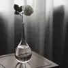 Jarrón de paisaje de vidrio de borosilicato alto transparente arreglo floral planta verde dispositivo de flores hidropónico decoración de mesa de sala de estar adornos