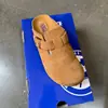 Zapatos Birkenstock Modelo Nuevo 2026 para Mujer, Punta Cerrada Slip-On Cuero para Exteriores Suela de Corcho Chanclas Casuales Slip-On Perezosas Antideslizantes