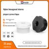 Tampão Hexagonal de Nylon Métrico 1/2 Polegada Rosqueado Tampa Plástica G/Npt Conector Multi-Plug Fabricante Vedação Tubo de Água