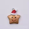 Colgante de resina navideño simulación muñeco de nieve árbol de Navidad anciano bolsa llavero colgante accesorios DIY