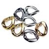Anillo de cadena acrílico dorado de 23 x 25 mm con revestimiento UV de plástico ABS, hebilla de apertura, accesorios de joyería para equipaje DIY