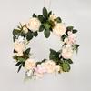 Corona de flores de peonía italiana de Hongyu para cruzar fronteras, simulación de flor rosa, decoración para el hogar, sala de estar, colgante, para colgar en la puerta, Amazon