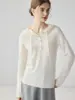 ¡Estilo sencillo y relajado! Suéter de cachemira holgado para mujer con cuello de media apertura con capucha, camisa básica casual adelgazante de múltiples botones