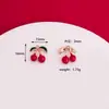 Pingente Individual Estéreo Cereja Morango Vermelho Gotejamento de Óleo Joia Coreana Acessórios DIY Pingente de Liga DIY Colar Transfronteiriço