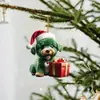 Caja de Regalo Transfronteriza Decoración Navideña para Perro Colgante Decoración de Árbol de Navidad Acrílica Colgante para Cachorro Decoración Interior de Coche