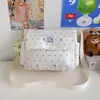 Bolso de hombro de gran capacidad estilo universitario para niñas, bolso cruzado con lazo para estudiantes, bolso tote de moda de nicho para mujeres