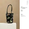 Bolsa de almacenamiento para juego de té de algodón tejido, bolsa cilíndrica gruesa para viaje, bolsa de ceremonia de té de tamaño grande para maestros de té