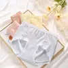 Ropa Interior para Niñas Estilo Japonés de Cintura Media, Algodón Puro, Entrepierna Antibacteriana, Alta Elasticidad, Sin Costuras, Transpirable, Ajustada a la Cadera, Calzones para Niñas Tallas Grandes