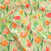 Popelina peinada de 60 hilos, estilo pintura al óleo japonesa y coreana, tela con estampado floral digital elegante, tela para ropa infantil y de mujer