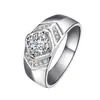 Anillo de pareja, anillo de diamantes para mujer, anillo de boda abierto con circonitas simuladas, transmisión en vivo rápida y dominante, anillo de hombre al por mayor europeo y americano.