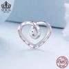 Aifule original cuentas rosas en forma de corazón plata esterlina s925 en forma de corazón cuentas sueltas simples cuentas para hacer joyas diy accesorios