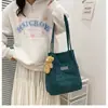 Bolso Nuevo de Pana para Mujer Otoño/Invierno, Mochila Estilo Artístico de Nicho para Estudiante, Bolso de Mujer de Gran Capacidad