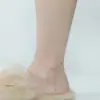 Tornozeleira Ajustável Simples Retro Osso de Cobra Deslizante para Mulheres, Moda de Nicho, Versátil, Sexy, Tendência, Não Desbota