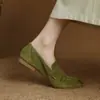 Zapatos Casuales de Cuero Genuino Four Seasons para Mujer, Zapatos Bajos Poco Profundos de Piel de Oveja para Mujer, Nuevos Zapatos Planos Cómodos y Suaves de Tacón Bajo para Mujer