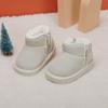 Zapatos para Bebé Niños Color Sólido Combinan con Todo Botas de Nieve Niñas Invierno Niño Pequeño Forrado de Vellón Botas para Niños Estilo Coreano para Niños