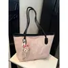 Bestseller transfronterizo: estilo casual, color block, bolsa tote de gran capacidad, bolso de hombro versátil y lindo con relieve para estudiantes