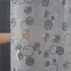 Nueva Cortina de Ducha Impermeable Transfronteriza Eva Sin Taladro Anillo de Color Patrón Material Suave Engrosado con Anillos para Cortina de Ducha Incluidos