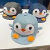 Gorro para bebé de 8-24 meses, estilo primavera, lindo gorro de béisbol de mezclilla con pingüino, visera suave para niños y niñas, gorro infantil de moda