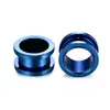 Expansor de Orelha Básico Rosqueado Simples de Aço Inoxidável 1,6-20mm com Polia, Expansor de Furo de Orelha, Joia para Piercing de Orelha