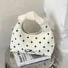 Bolso de lunares de nicho, exquisito y moderno, para mujer, nuevo modelo 2026, minibolso cruzado versátil, bolso tipo cubo, bolso de mano pequeño para salir