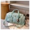 Bolsa de equipaje, Bolsa de mano de viaje, Gran capacidad, Compartimento independiente para zapatos, Bolsa de gimnasio, Bolsa de almacenamiento, Color macarrón, Impermeable