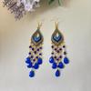 Aretes Bohemios Transfronterizos, Modernos y Elegantes, Aretes Largos Estilo Étnico con Borlas y Cuentas de Arroz, Aretes de Cristal para Vacaciones para Mujeres