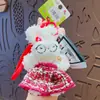 Llavero de palo retorcido de dibujos animados lindo estilo pequeño fragante conejo descompresión llavero colgante para bolso de mujer llavero pequeño regalo al por mayor