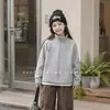 Nueva chaqueta infantil con cremallera para otoño e invierno, estilo coreano, elegante, forrada de forro polar, cárdigan grueso, prenda exterior de manga larga para niños y niñas