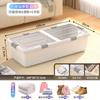Caja de almacenamiento para la parte inferior de la cama, caja de almacenamiento para ropa, edredón, acabado transparente, con cajón con ruedas, para el hogar