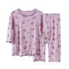 Novo Conjunto de Pijama de Verão para Meninas 2026 com Estampa de Coelho de Desenho Animado, Blusa Fofa com Estampa Total e Gola Redonda, Conjunto de Pijama Duas Peças