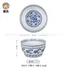 Plato de melamina imitación porcelana resistente a caídas retro azul y blanco plato de plato de acompañamiento de restaurante de restaurante plato de plato de acompañamiento de restaurante