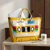 Plataforma independente Temu transfronteiriça nova bolsa de mão à prova d'água PVC+lona para o dia a dia portátil bolsa de ombro bolsa tote