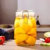 Pote de Vidro Selado para Fermentar Vinho, Garrafa de Vinho de Ameixa Verde, Pote para Fermentar Vinho, Garrafa Vazia, Recipiente para Vinho, Recipiente para Vinho de Amora-Vermelha, Balde Feliz Sprite