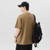 Camiseta de Manga Corta de Peso Pesado de Gama Alta para Hombre Verano 2026 Nuevo Estilo Holgada Talla Grande Marca de Tendencia Americana Cuello Redondo Top de Media Manga