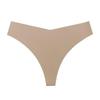 Roupa Íntima Feminina Plus-Size Europeia e Americana Transfronteiriça, Sem Costura de Peça Única, Sensação Nua, Sexy, Algodão Puro, Tanga de Secagem Rápida, Tanga T-Back Feminina