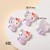 Acessórios de Resina DIY Desenho Animado Lantejoulas Rosa Gatinho Artesanal Cola de Chantilly Grampo de Cabelo Capa de Celular Adesivos que Brilham no Escuro