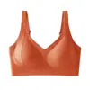 Sutiã push-up sem costura plus size para comércio exterior transfronteiriço, sem aro, com suporte lateral e fecho frontal para mulheres