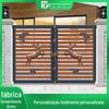 Arte de alumínio estilo europeu Villa portão do pátio liga de alumínio porta dupla portão de jardim tradução elétrica Portão de cerca