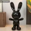 Coelho de Orelhas Longas Moderno Mesa Sala de Estar de Chão Entrada Gabinete de TV Artesanato em Resina Boneca Ornamento de Mesa