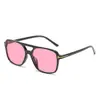Gafas de Sol Cuadradas con Doble Puente en T 2023 Nueva Tendencia de Moda Transfronteriza Gafas de Sol Retro Ins Protección Solar