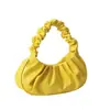 Bolso de Hombro Nuevo Estilo Coreano de Bollo, Bolso Estilo Francés, Bolso de Mano Plisado de Moda, Bolso de Axila, Nuevo Producto de Venta Caliente Transfronterizo