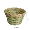Cesta tejida de bambú hecha a mano Cesta para Zongzi Cesta para batatas Cesta para empaque de huevos de corral Cesta para recolectar lichis, nísperos, fresas