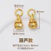 Colgante Pequeño Chapado en Oro de 24 Quilates Charms Cuentas Accesorios DIY Pulsera Collar Conservación del Color Piezas de Oro Arena Materiales