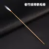Palito de Cabelo de Garça Agulha de Prata Cabo de Bambu Palito de Cabelo de Garça Ferramenta de Captação de Orelha terno Cabo de Madeira Agulha de Som Buraco da Orelha Perfuração da Orelha Limpeza da Orelha Orelha Mao