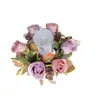Velas de Folha de Bordo Rosa de Duas Cores, Guirlanda de Flores Artificiais, Atmosfera Romântica, Casamento, Decoração de Casa, Mesa de Natal, Enfeites de Quarto