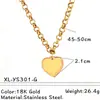 Collar de Cadena de Acero Inoxidable Transfronterizo Europeo y Americano Collar con Colgante Chapado en Oro No Descolorante Cadena para Clavícula de Acero de Titanio de Lujo Ligero de Gama Alta