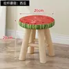 Taburete pequeño de madera maciza para uso doméstico, elegante taburete para cambiarse los zapatos, taburete redondo, taburete bajo para sofá de adulto, banco pequeño al por mayor